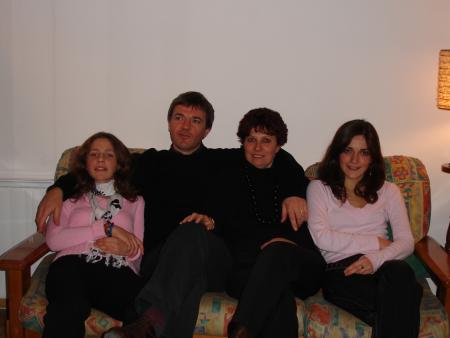 Tita, Jean Michel, Manon (13) and Marie (16) Christmas Eve